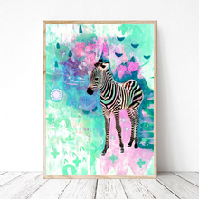 Load image into Gallery viewer, &quot;Zira Zebra&quot; print
